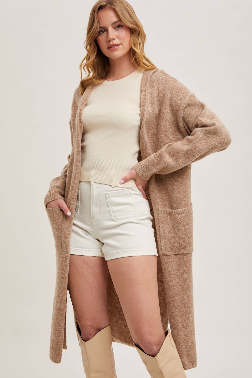 Longline Hooded Cardigan