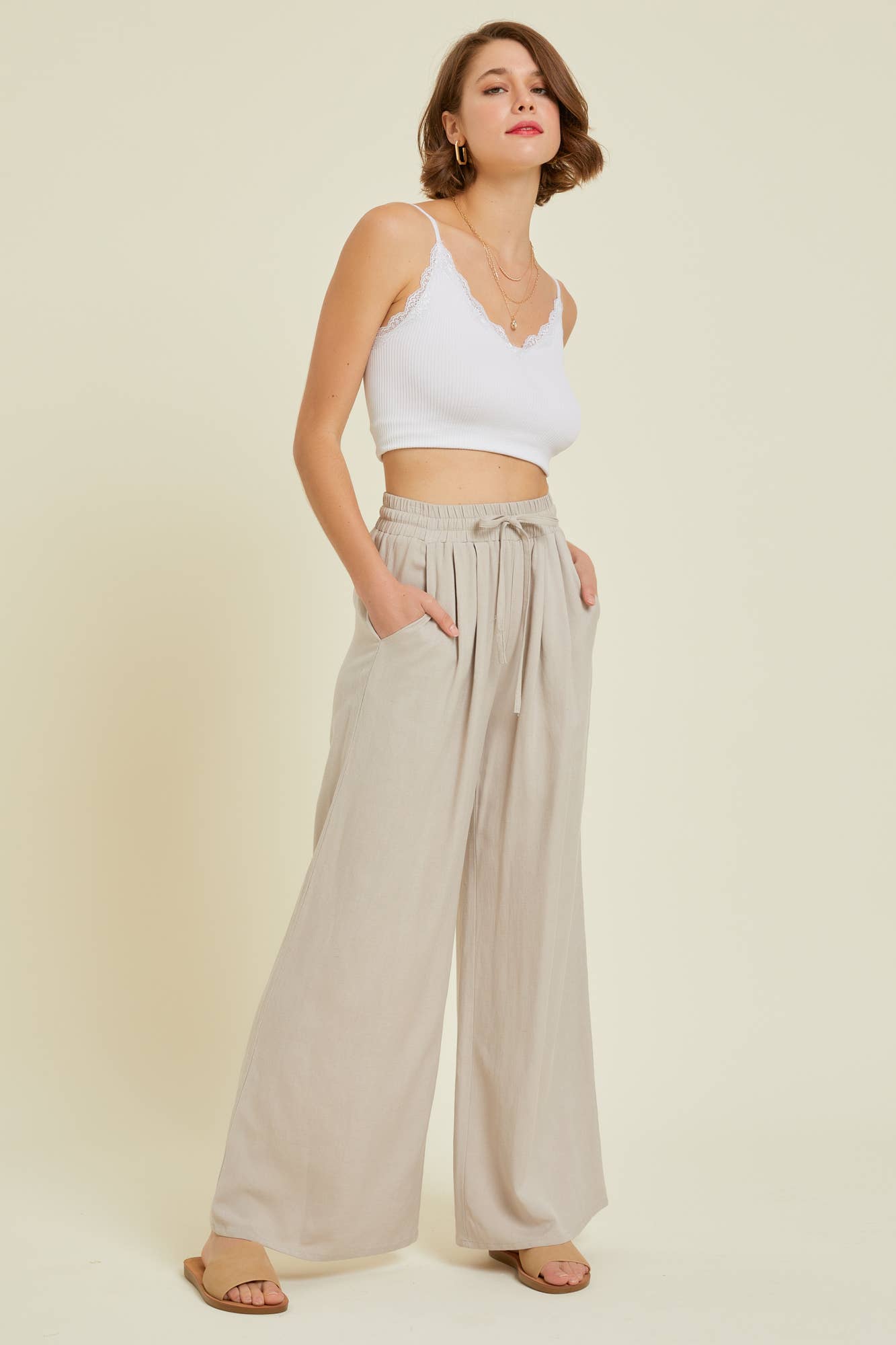 Lightweight Wide Leg Pants