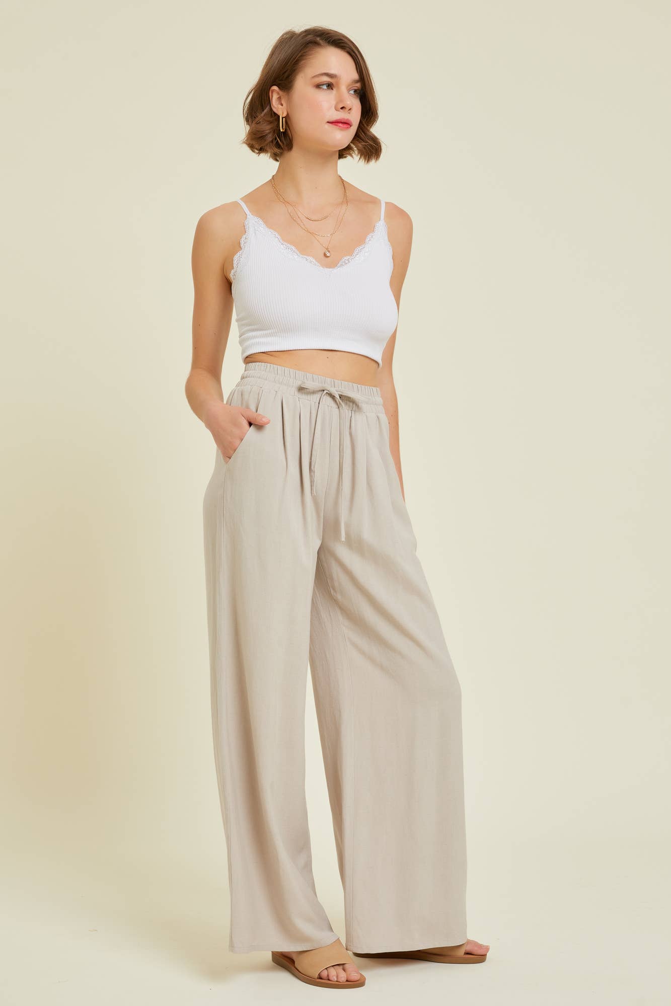 Lightweight Wide Leg Pants