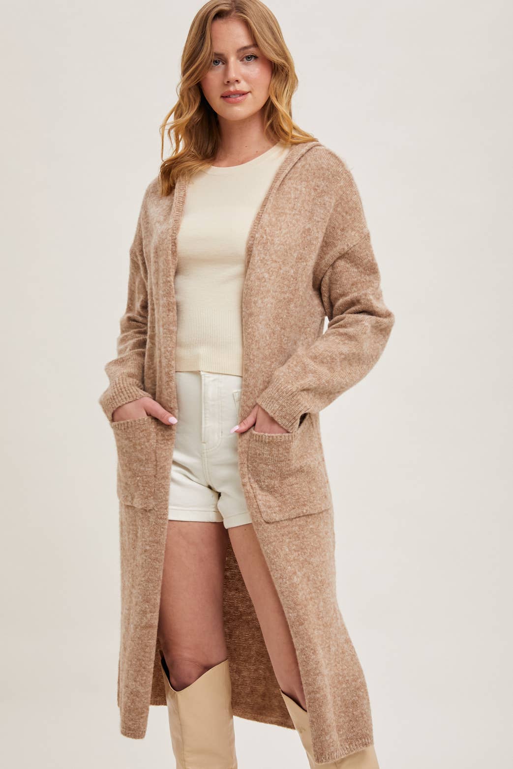 Longline Hooded Cardigan