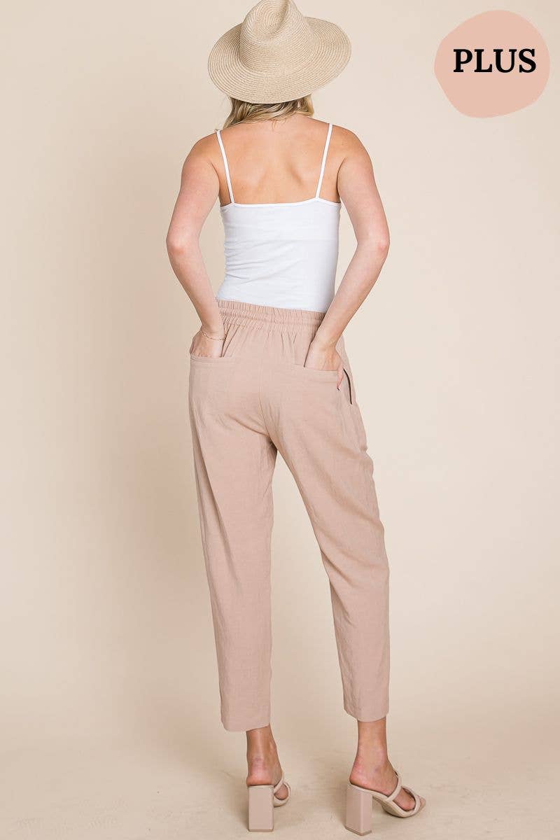 PLUS - Cotton Straight Leg Pant