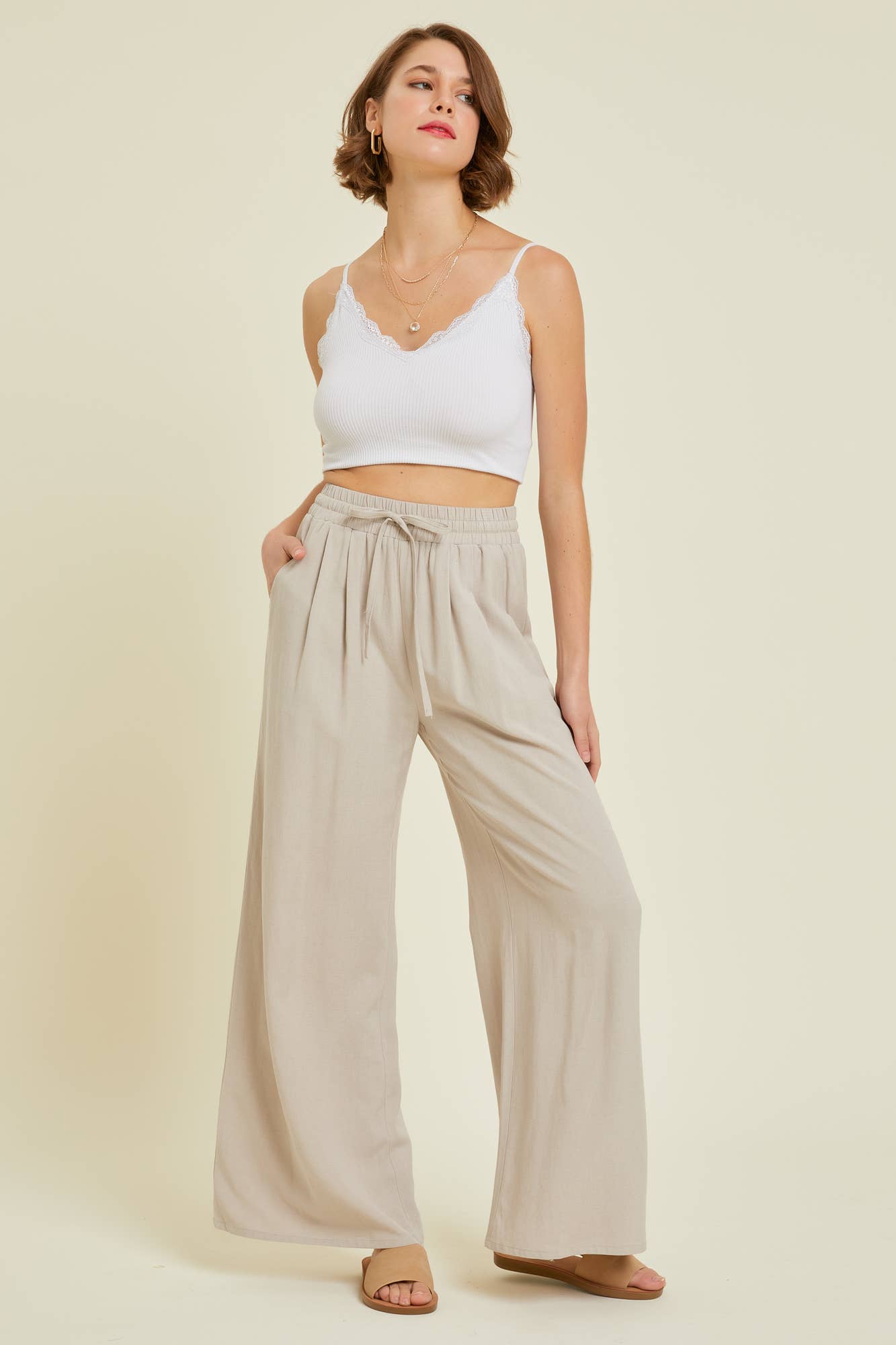 Lightweight Wide Leg Pants