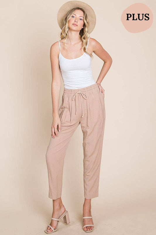 PLUS - Cotton Straight Leg Pant