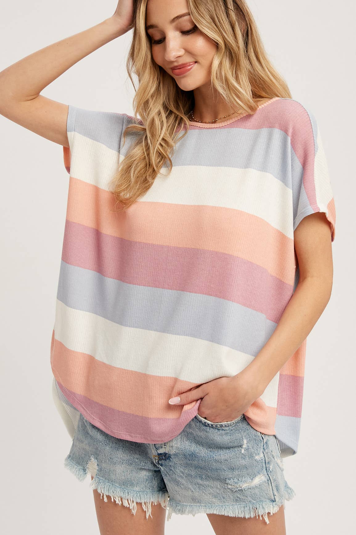 Striped Oversized Top