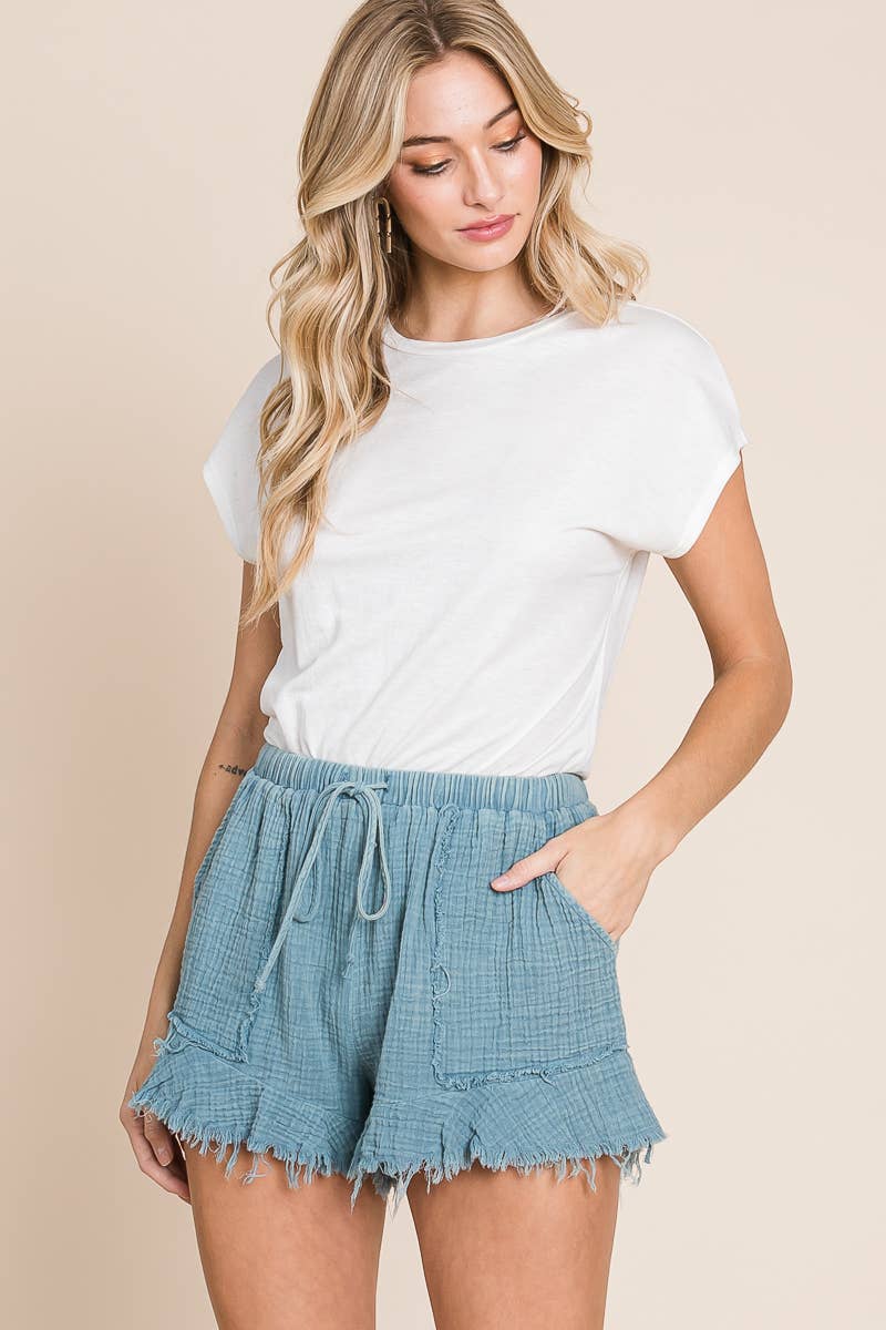 Gauze Flare Shorts