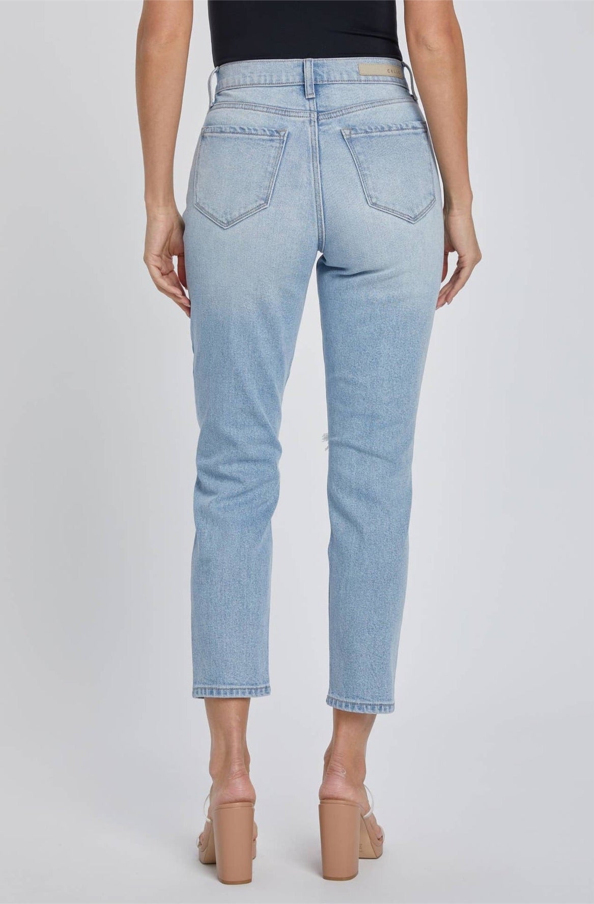 High Rise Crop Mom Jean